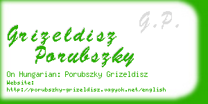 grizeldisz porubszky business card